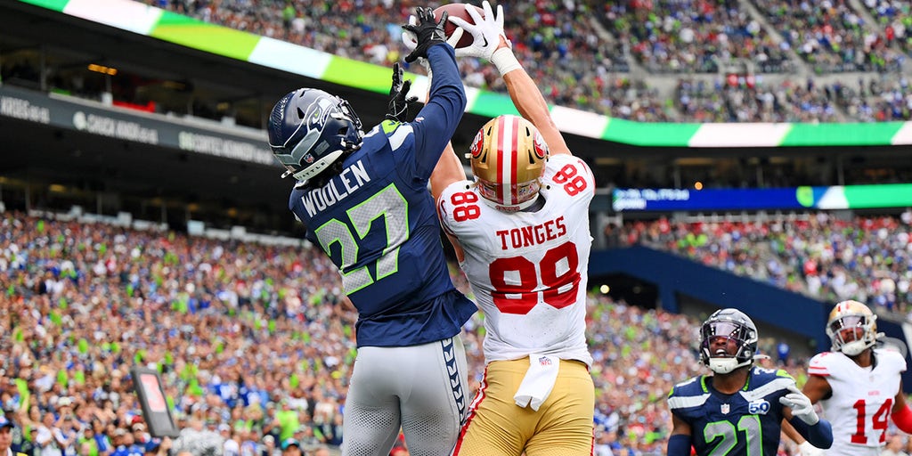 Backup Tight End Jake Tonges' Fourth-Quarter Catch Lifts 49ers to 17-13 Win Over Seahawks