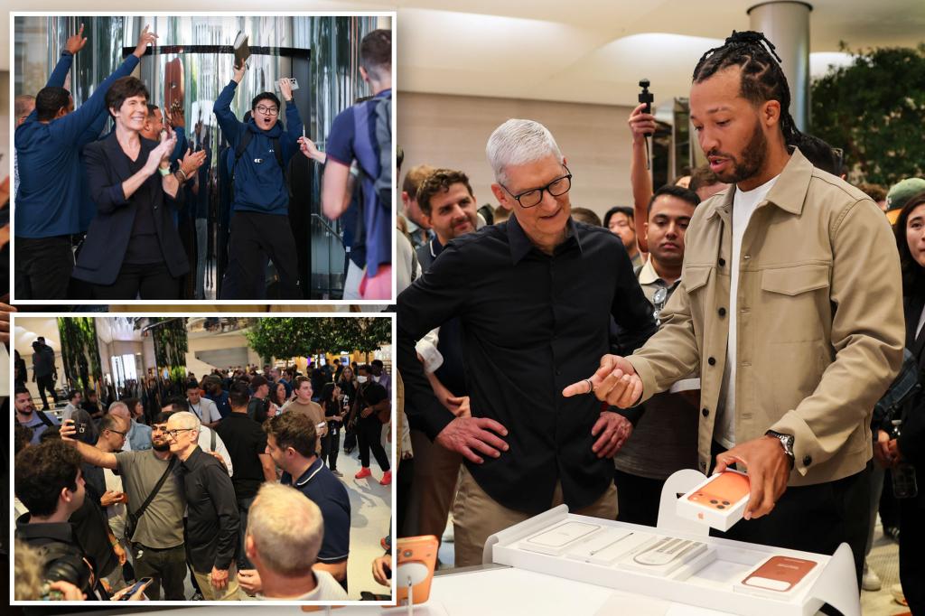 Apple kicks off iPhone 17 lineup in NYC with Tim Cook and Jalen Brunson at Fifth Avenue store