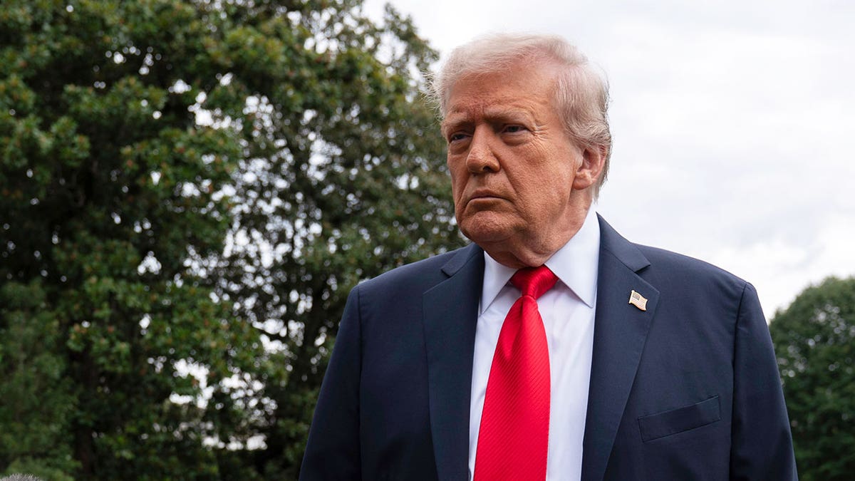 Trump speaks to reporters