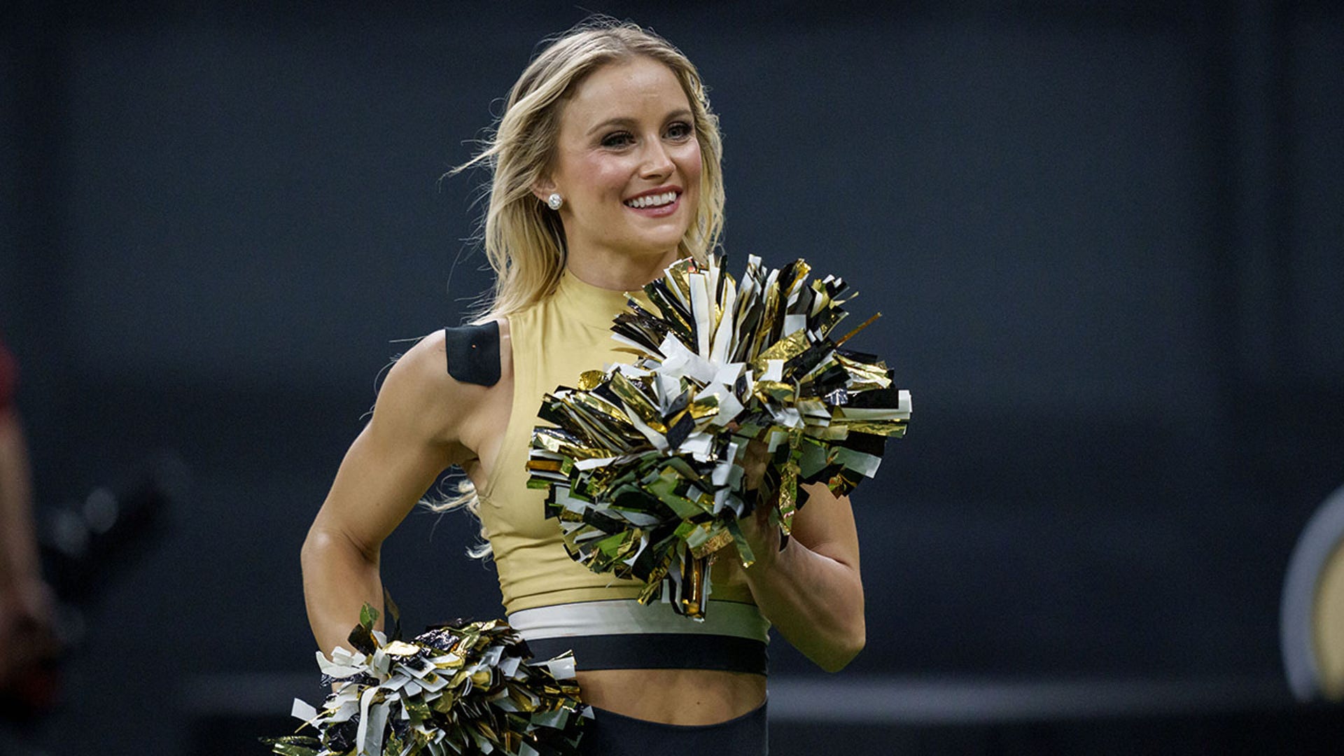New Orleans Saints cheerleaders during the 2025 NFL season at Caesars Superdome