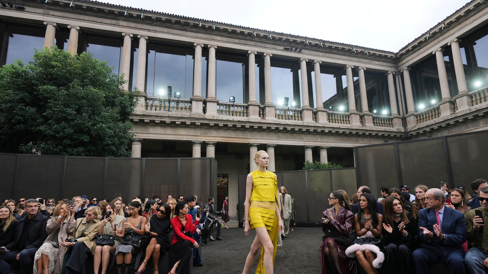Ferragamo’s chartreuse pops at Milan Fashion Week as Maximilian Davis debuts 1920s-inspired co-ed collection