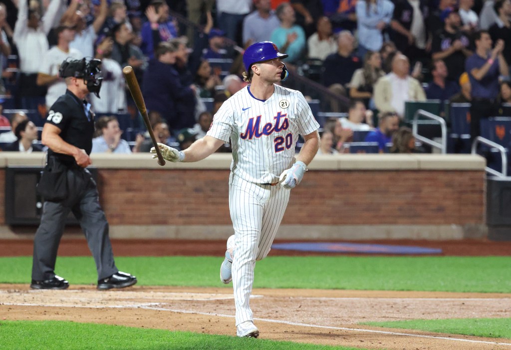 Brett Baty after his first-inning home run