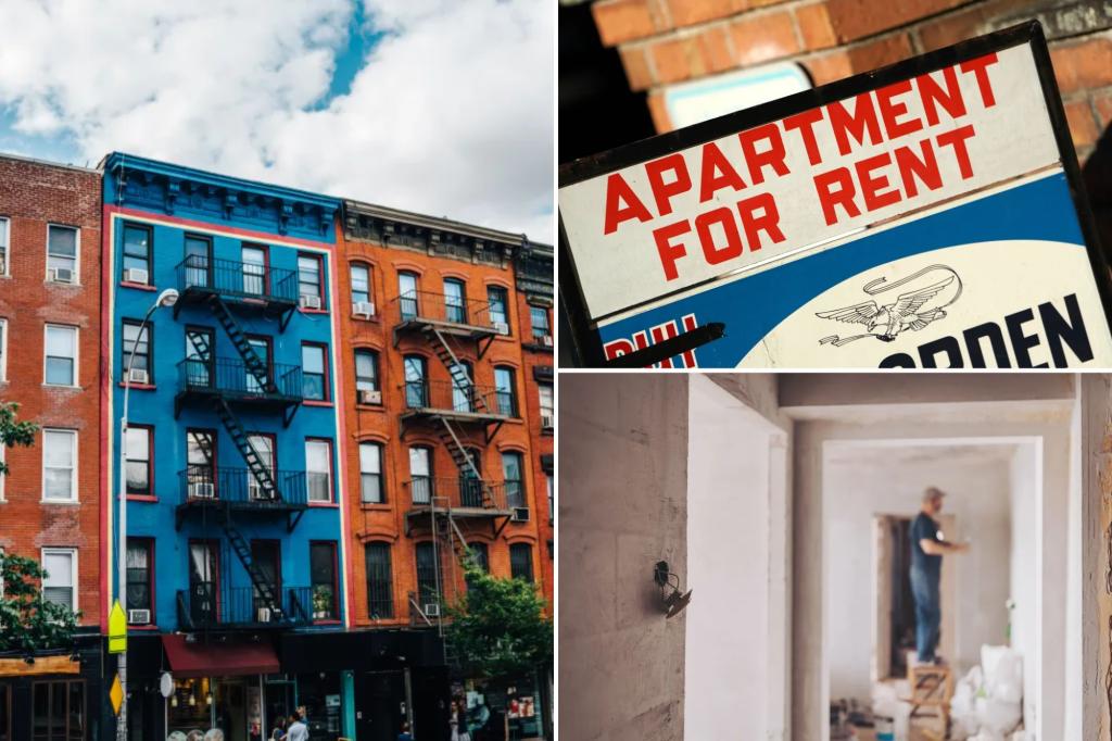 New York City apartment buildings skyline