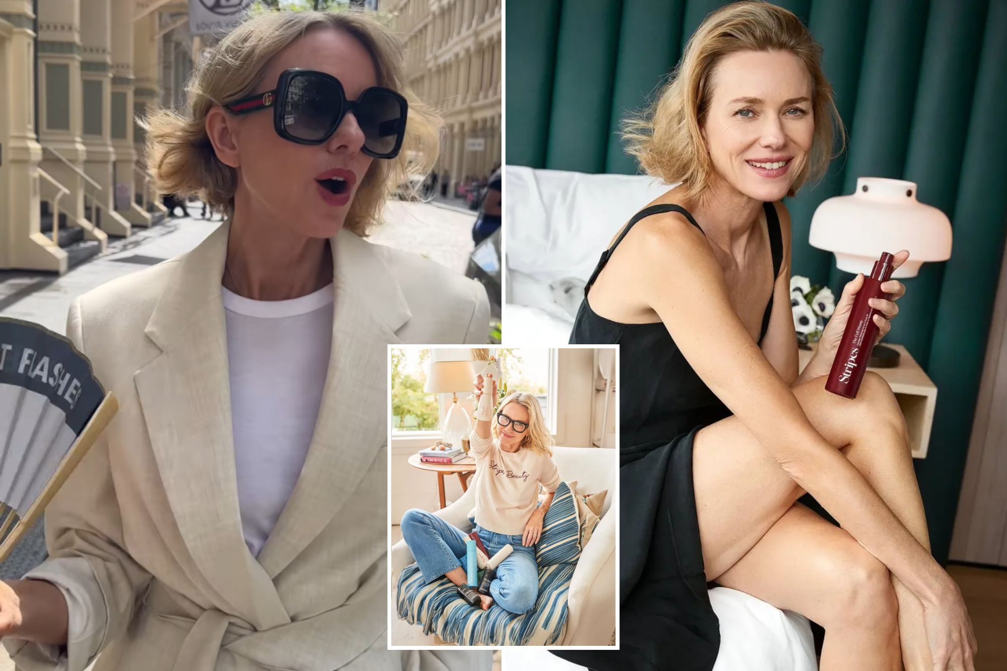 Naomi Watts cites ‘intolerable’ menopause skin symptoms as impetus for Stripes Beauty line