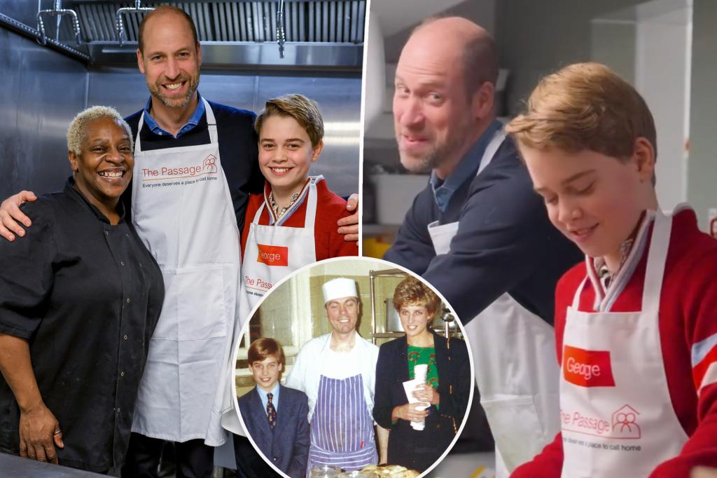 Prince William with Princess Diana at The Passage