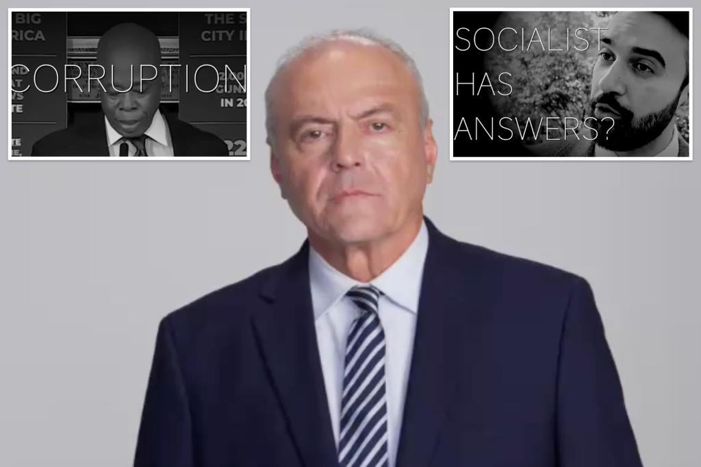 Sliwa trades Guardian Angels gear for suit in scathing ad targeting rivals