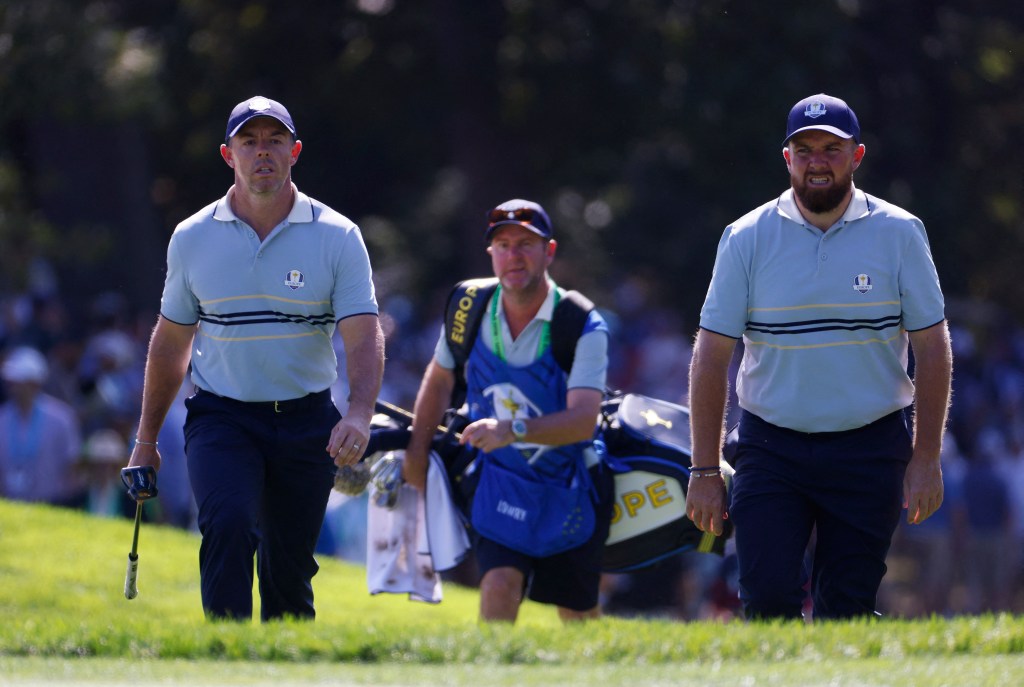 Team Europe celebration on Bethpage Black
