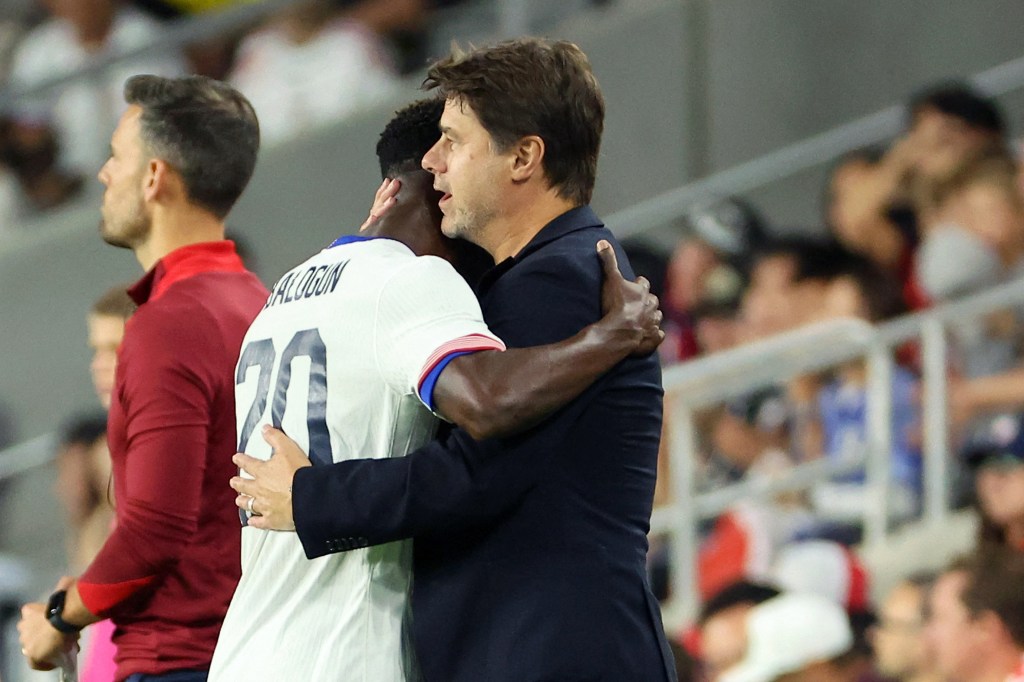 Folarin Balogun celebrates his goal