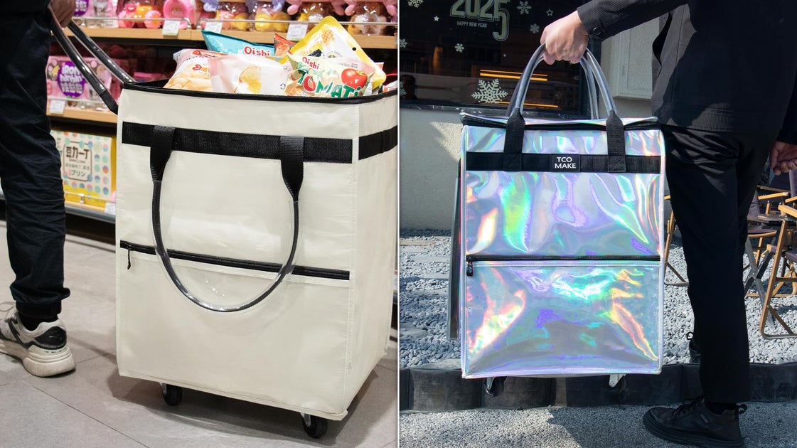 Rolling Grocery Tote On Sale Deemed a Game-Changer for Heavy Shopping