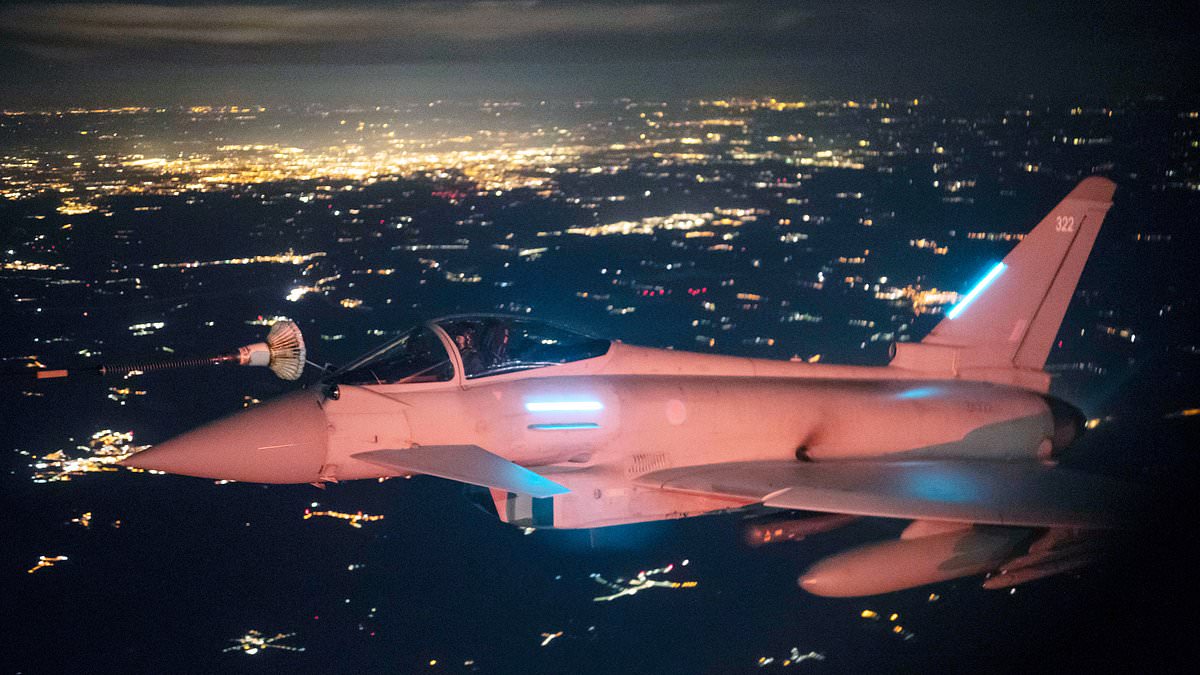 RAF mission over Poland: Typhoons refuel with Voyager as tensions rise along NATO's eastern flank