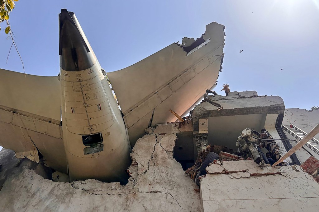 Air India 787-8 Dreamliner tailpiece after the June crash in Ahmedabad