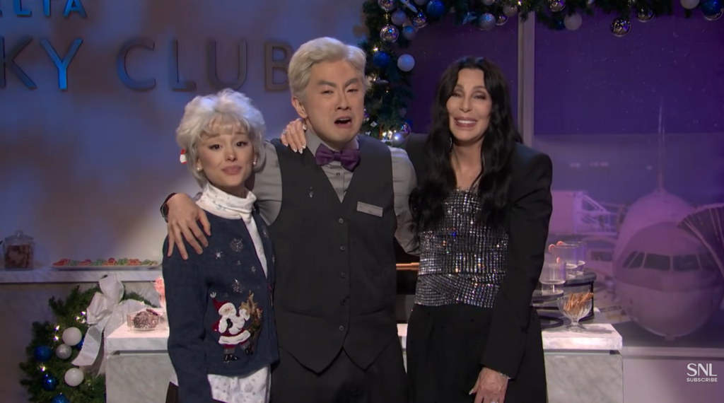Bowen Yang and Ariana Grande on SNL