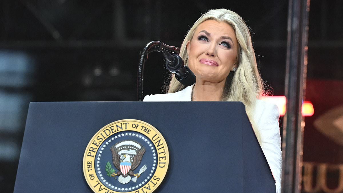 Erika Kirk delivers tearful memorial for Charlie Kirk at State Farm Stadium