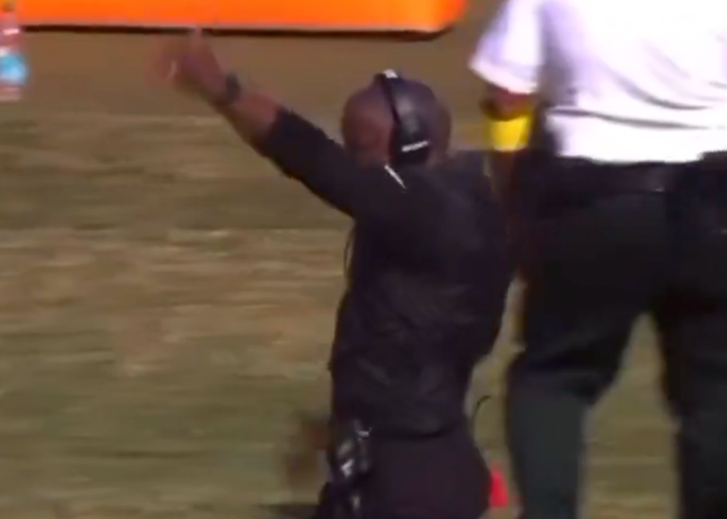 Another angle of Glenn's celebration