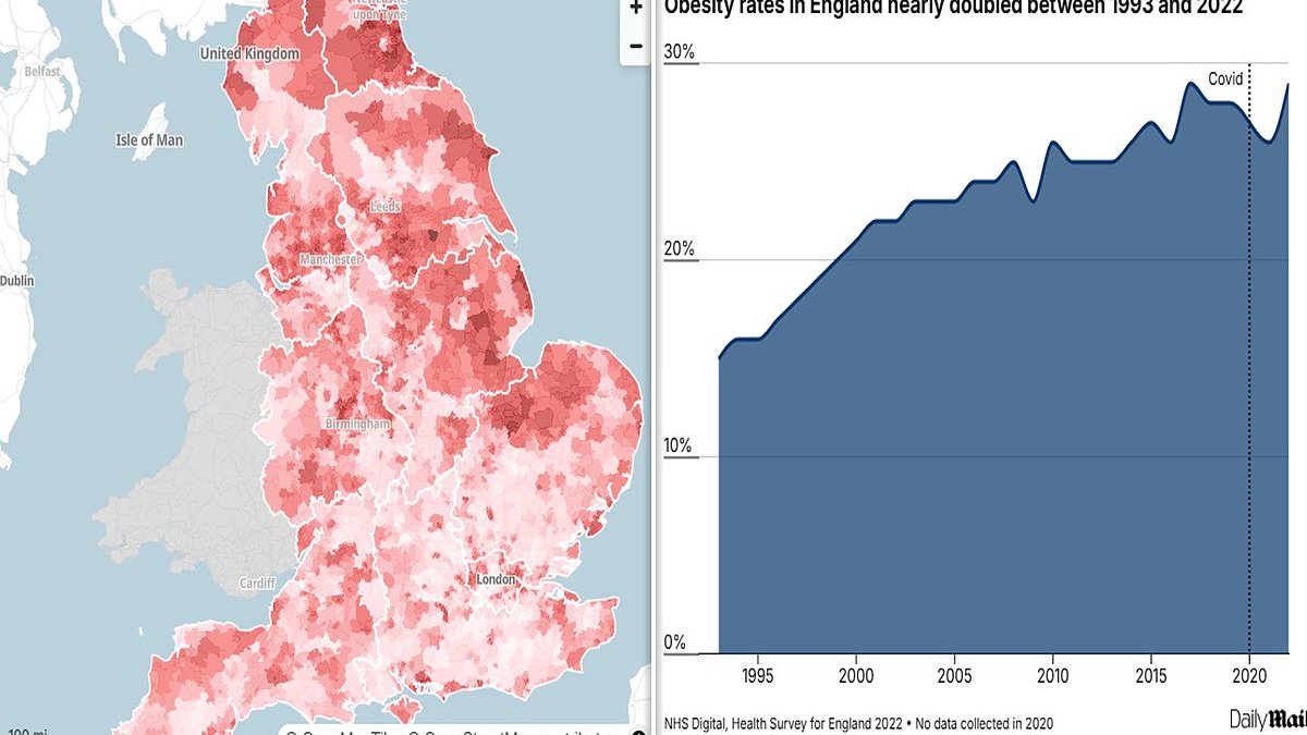 Britain's obesity hotspots named as national waistline grows
