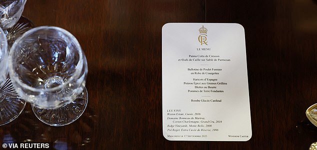 Menu card