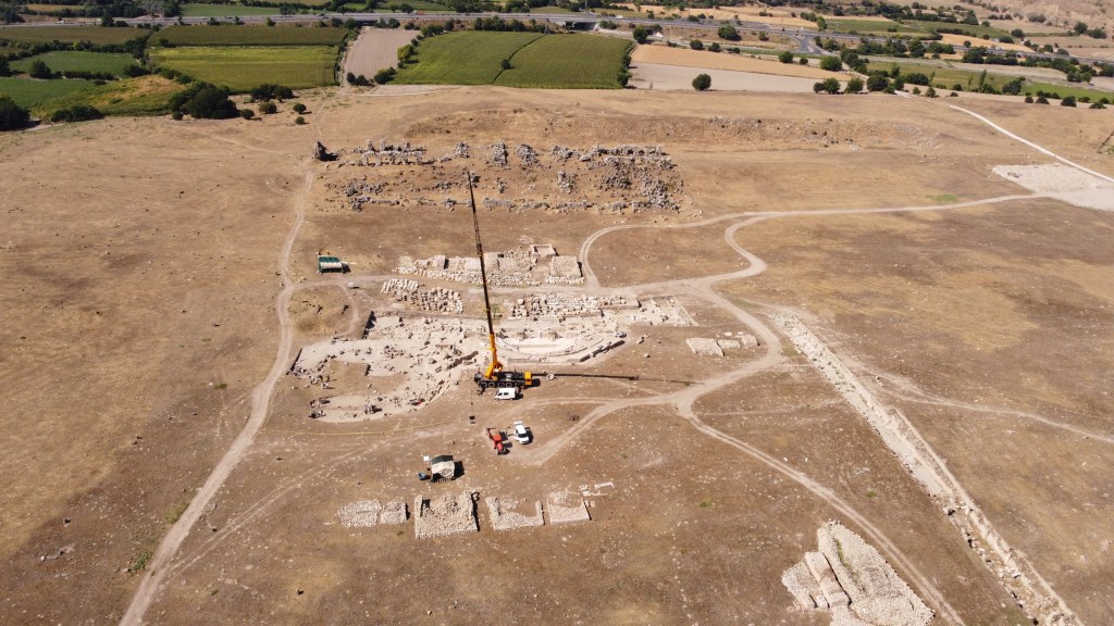 Archaeologists uncover 2,000-year-old Roman council hall with early Christian etchings at Laodicea, Turkey