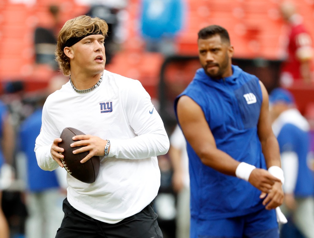 Giants poised to turn to Jaxson Dart if Russell Wilson's struggles continue