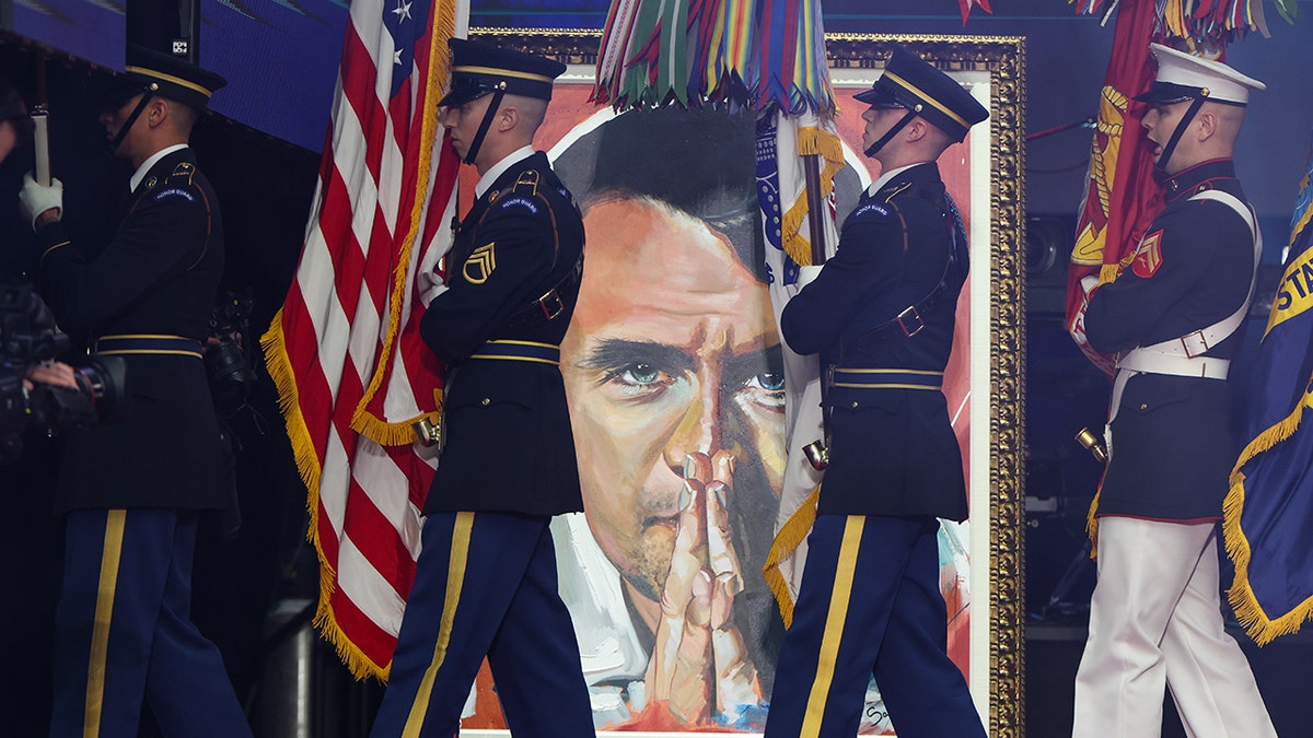 Charlie Kirk memorial funeral scene