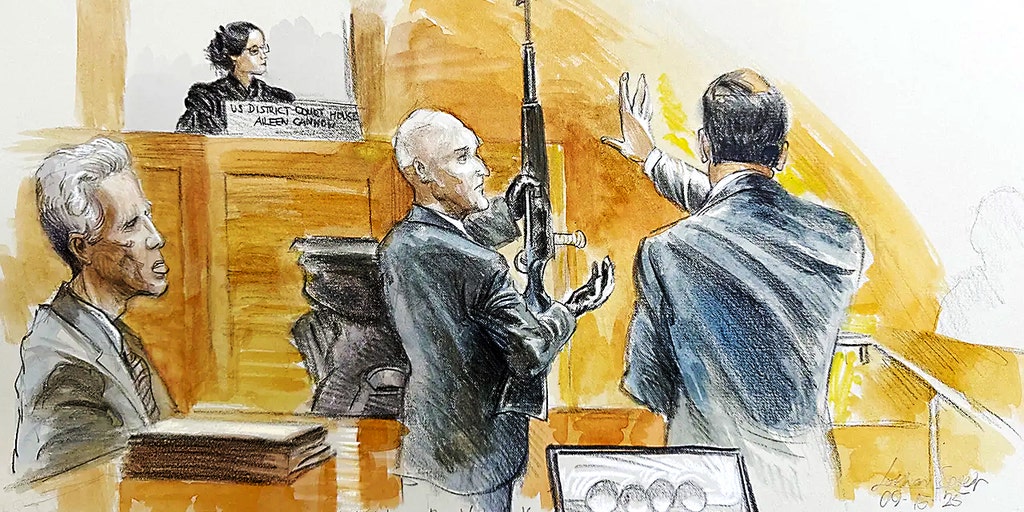 Court sketch of Ryan Routh in trial