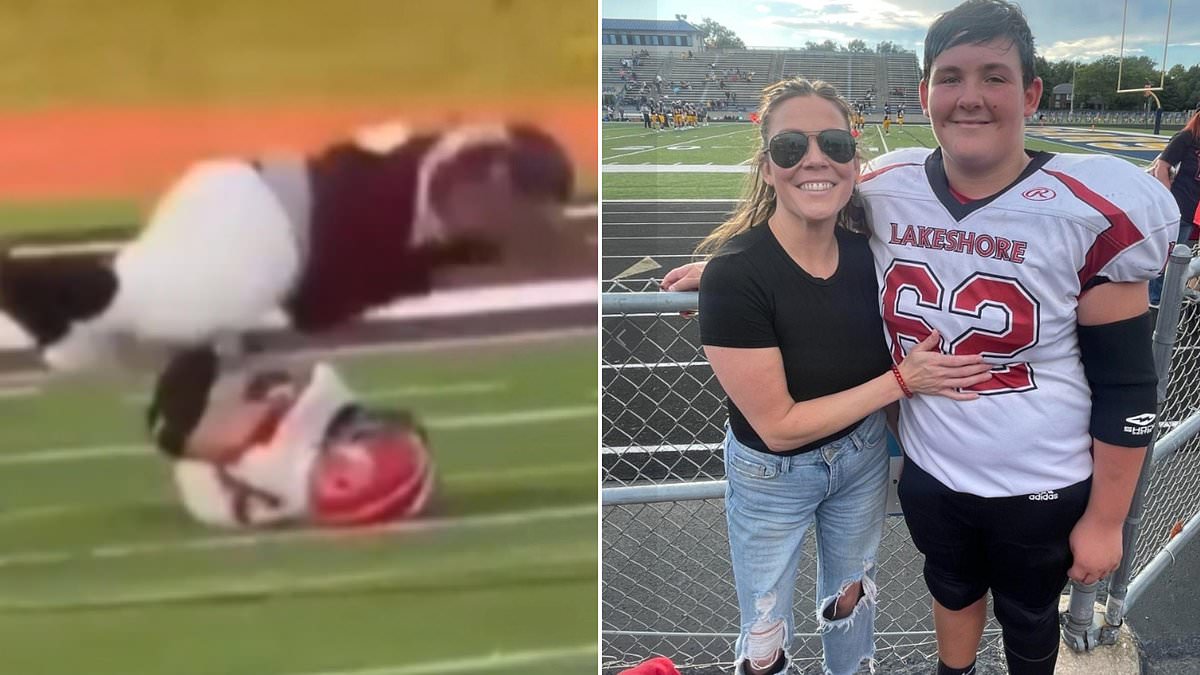Michigan high school football player punished after opponent fractures spine in on-field incident