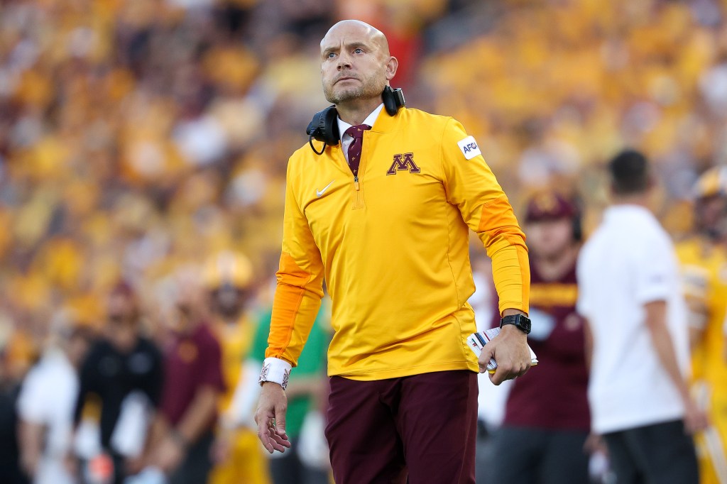 Minnesota head coach P.J. Fleck