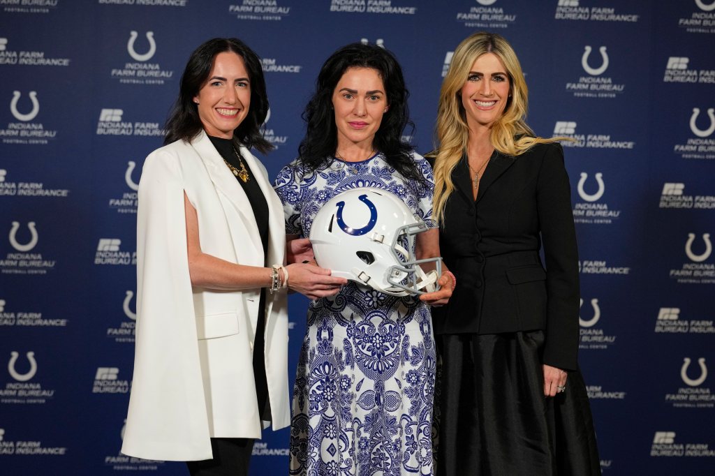 Indianapolis Colts owners Carlie Irsay-Gordon, Kalen Jackson and Casey Foyt
