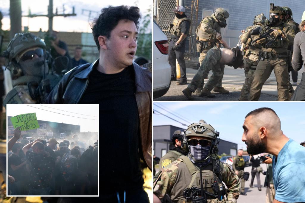 Protesters clash with federal agents outside Chicago ICE facility as tear gas is deployed