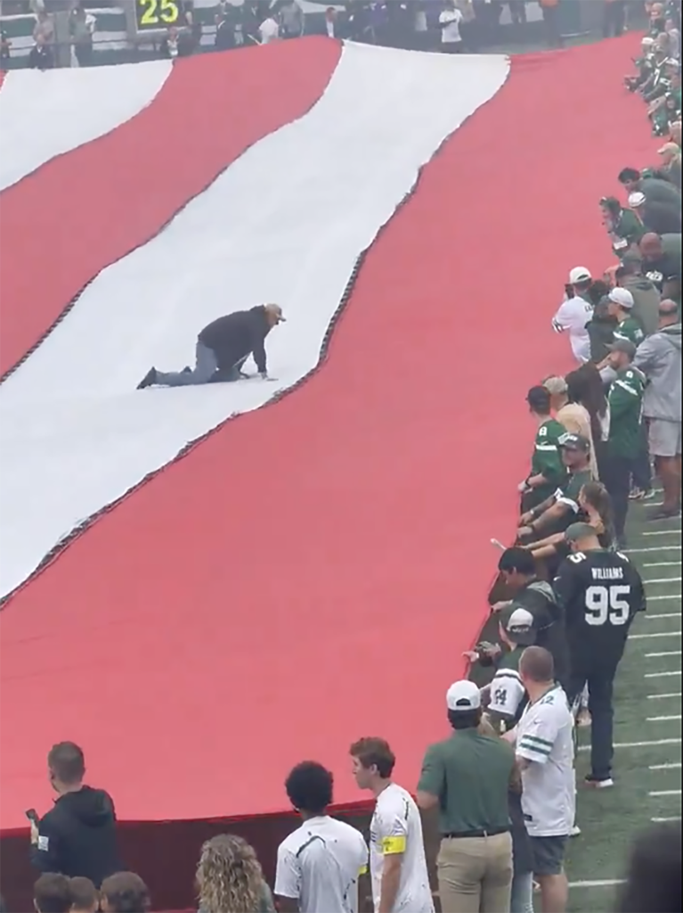Flag near sideline