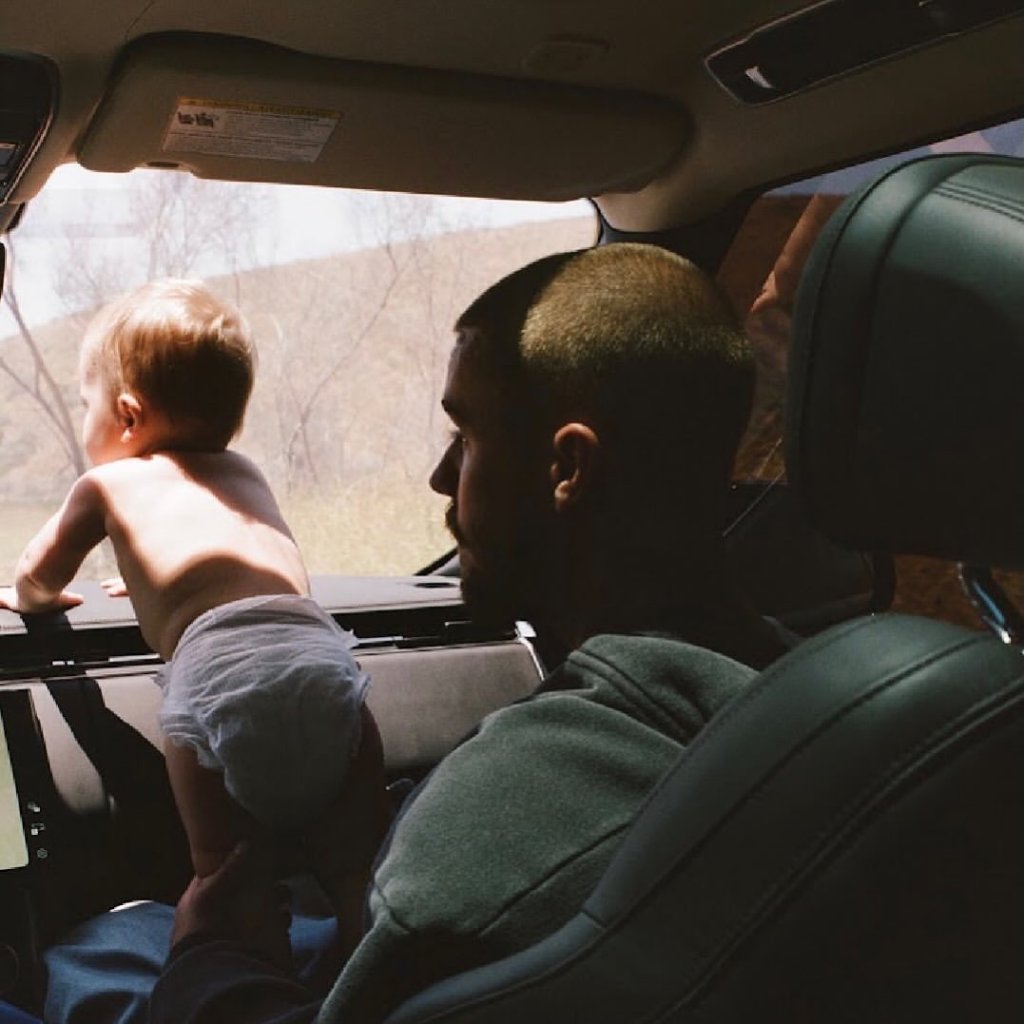 Justin Bieber pictured with wife Hailey and son Jack Blues