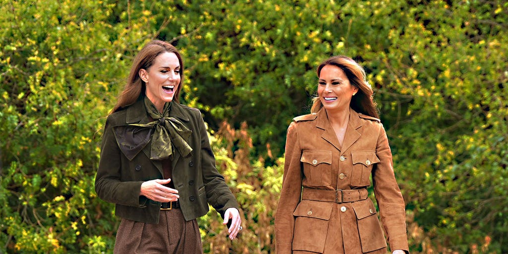 Kate Middleton and Melania Trump during a rare royal engagement