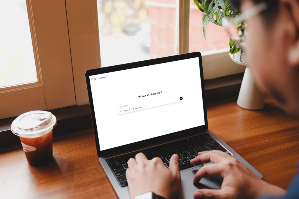Person browsing ChatGPT