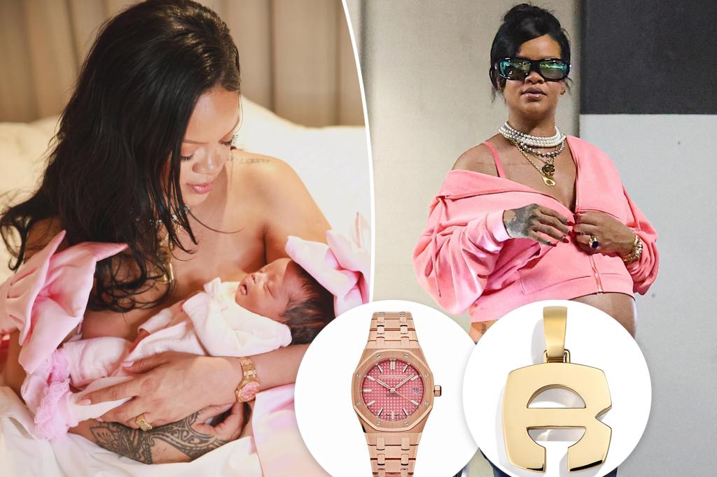 Rihanna welcomes third child Rocki Irish, wearing about $150,000 in jewelry
