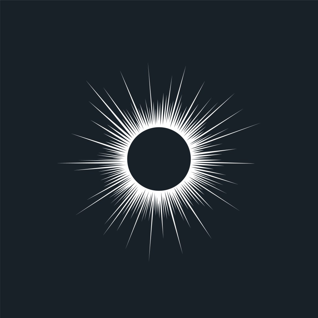 Partial solar eclipse Virgo illustration