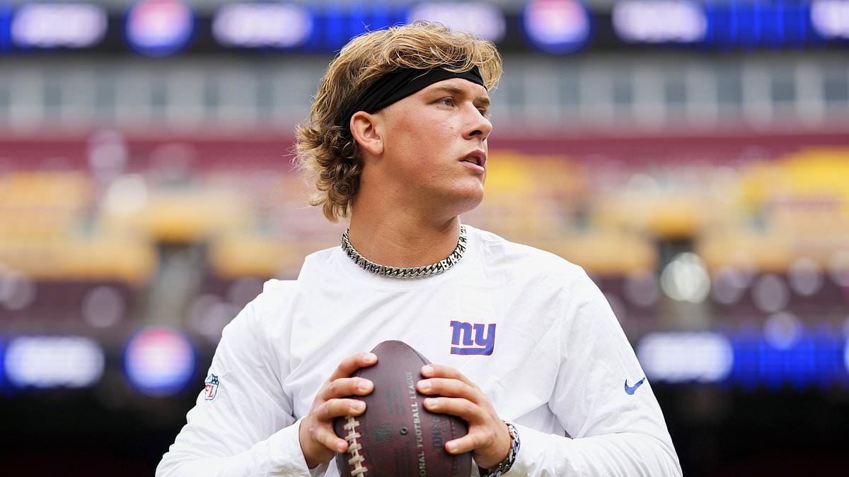 Tiki Barber says Jaxson Dart could take over if Giants fall behind, compares rookie's leadership to Josh Allen