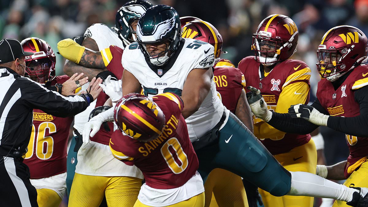 Eagles clinch NFC East as brawl erupts late in Philadelphia win over Commanders