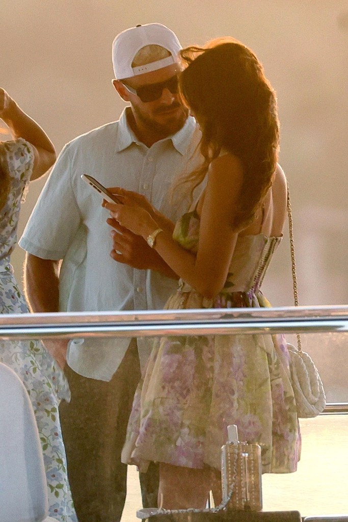 Zac Efron with bleached-blond hair on vacation