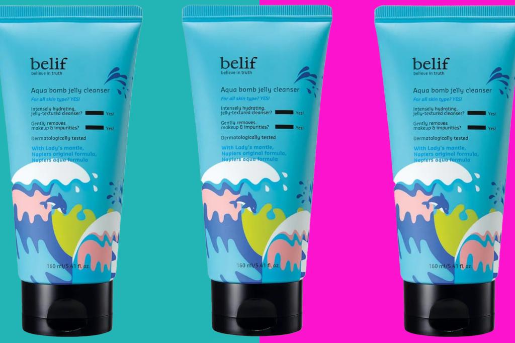 belif Aqua Bomb Jelly Cleanser marked 20% off on Amazon