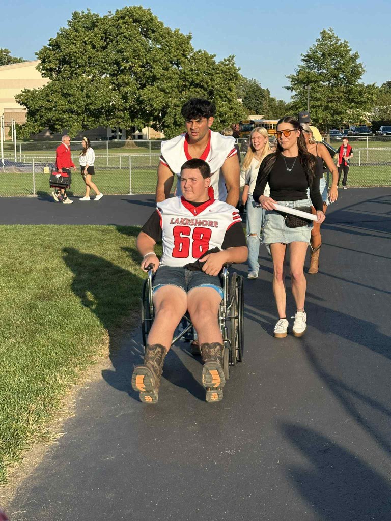 Injured Michigan high school player
