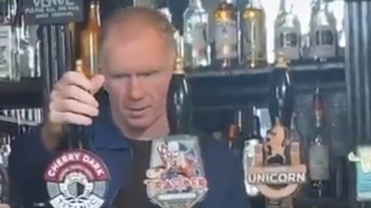 Paul Scholes spotted pulling pints at Manchester pub as video goes viral