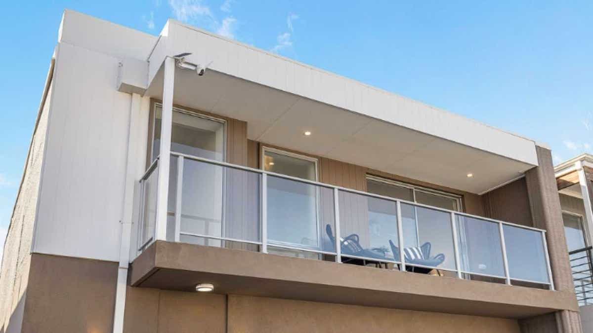Interior of a 3D printed home showing printed wall details