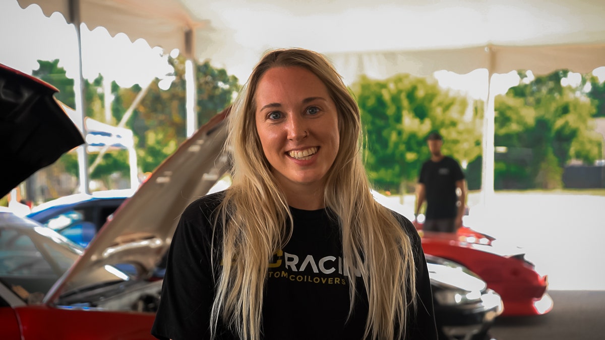 Deidra Drake at Detroit drift event