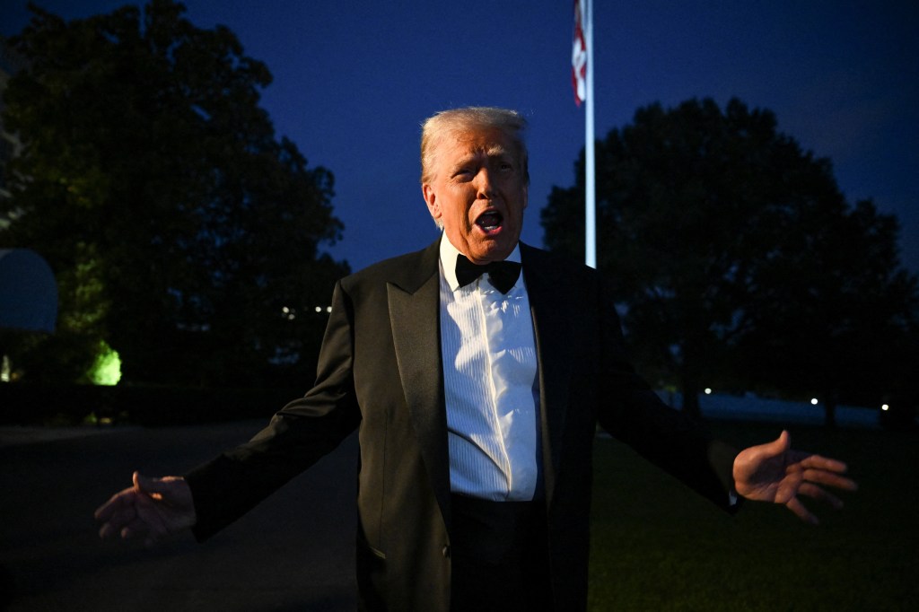 Trump and supporters at an event