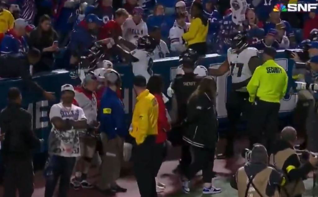 Bills Fan Who Struck Ravens Players, Got Shoved by Lamar Jackson Banned from All NFL Stadiums