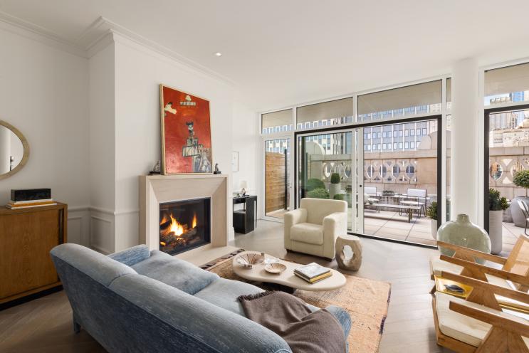 Terrace and cityscape