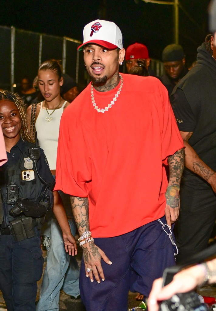 Chris Brown attends Breezy Bowl