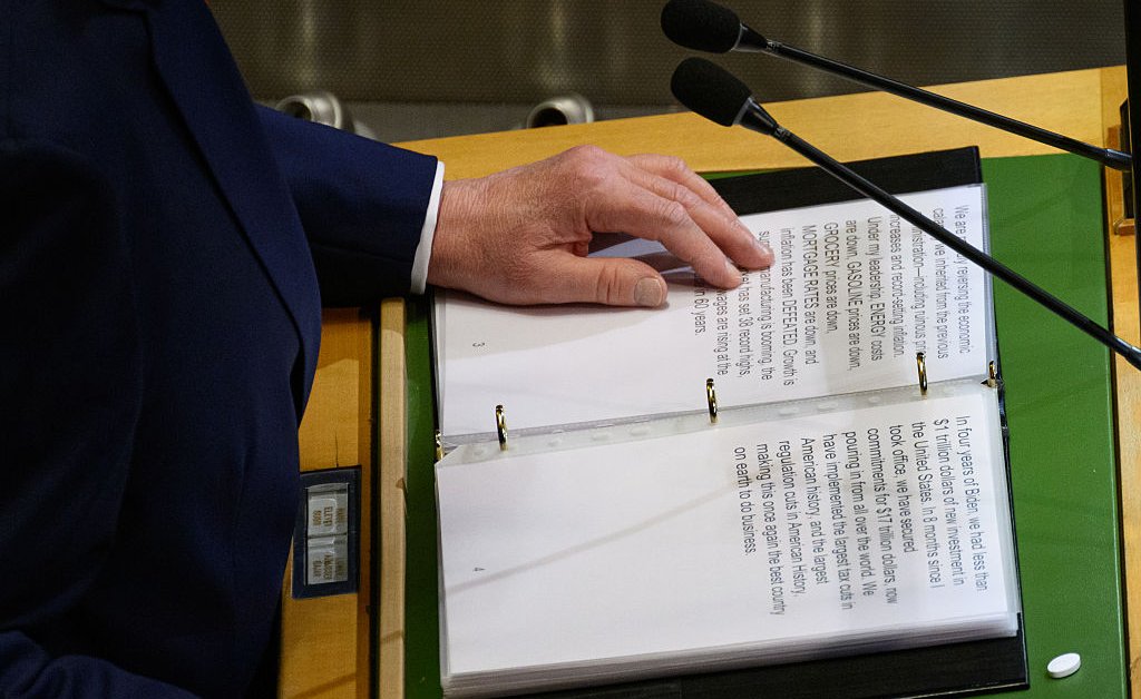 Trump's U.N. speech underscores gap between facts and public mood