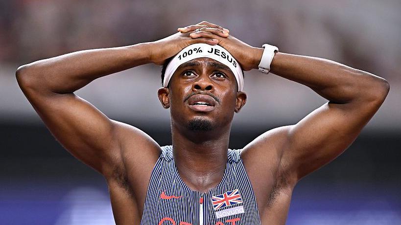 World Athletics to remind Great Britain about slogan rules after Jeremiah Azu's headband