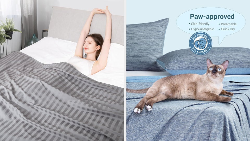 Comfort items like a body pillow and soothing balm