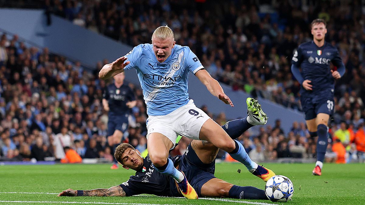 City press on after Napoli red card in Champions League clash